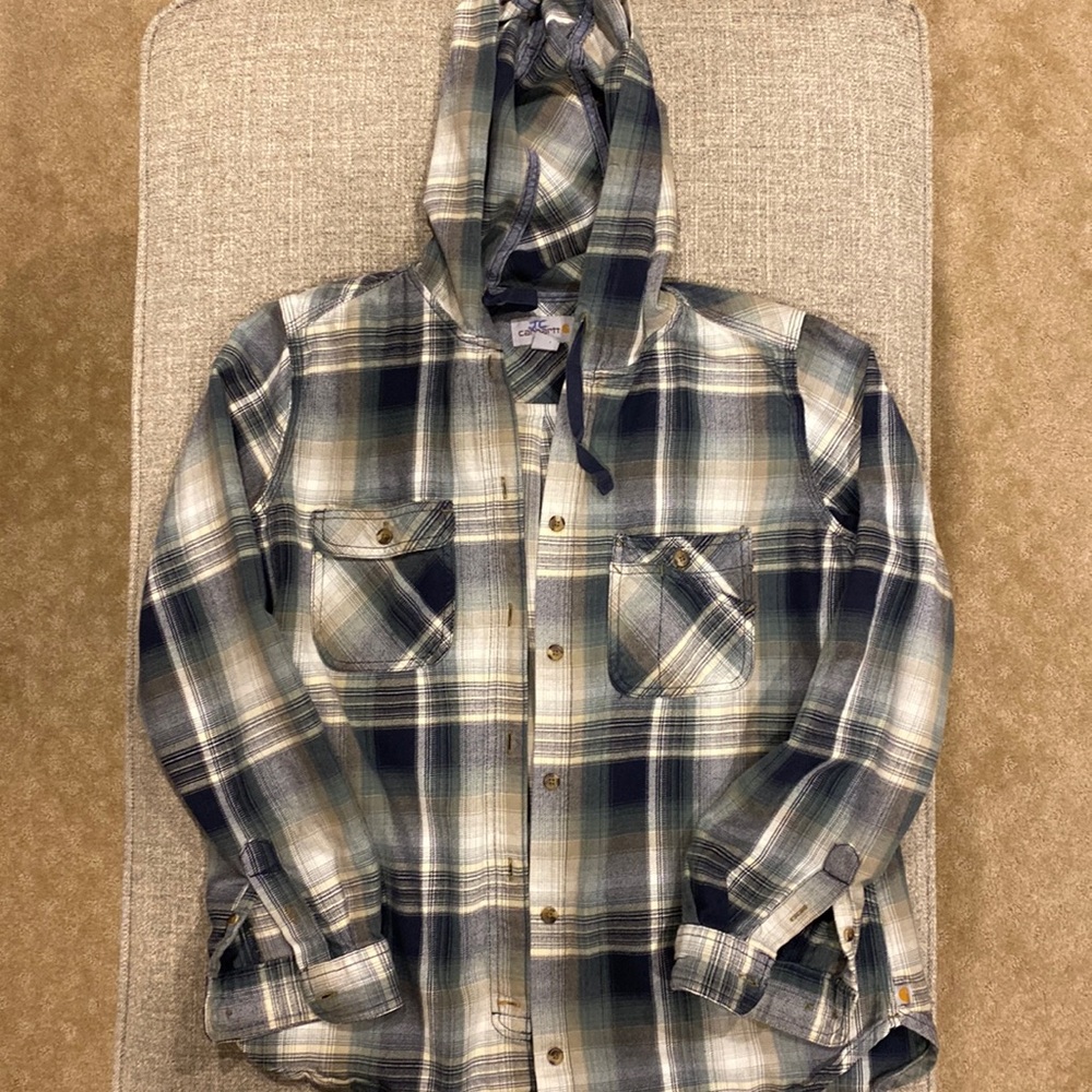 Carhartt plaid cotton hoodie